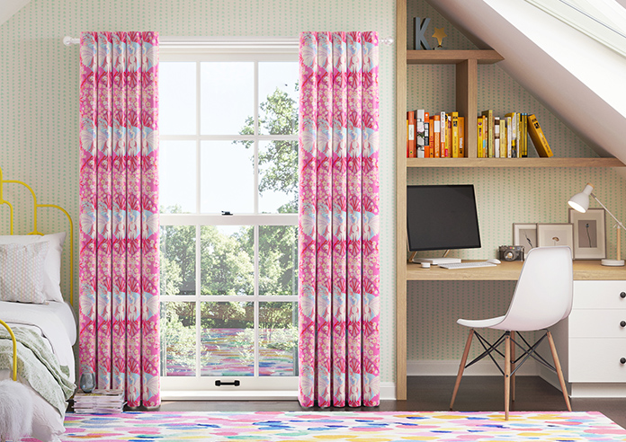 Faded Glamour, Fairground Pink - Made To Measure Curtains - Image 3